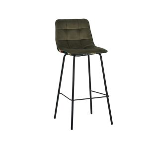 LABEL51 Barkruk Bistro – Multicolor – Fluweel – Zithoogte 78