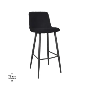 LABEL51 Barkruk Jep – Zwart – Teddy – Zithoogte 78