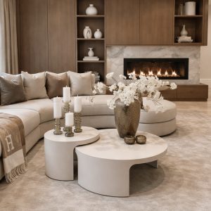 Salontafel set Natal beige eiken