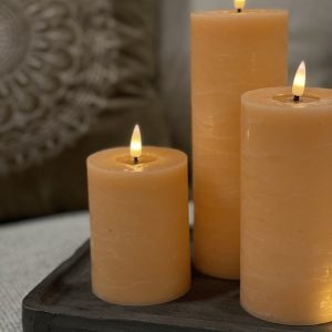 Led Pillar Candle 7.5*10cm Coral Sands