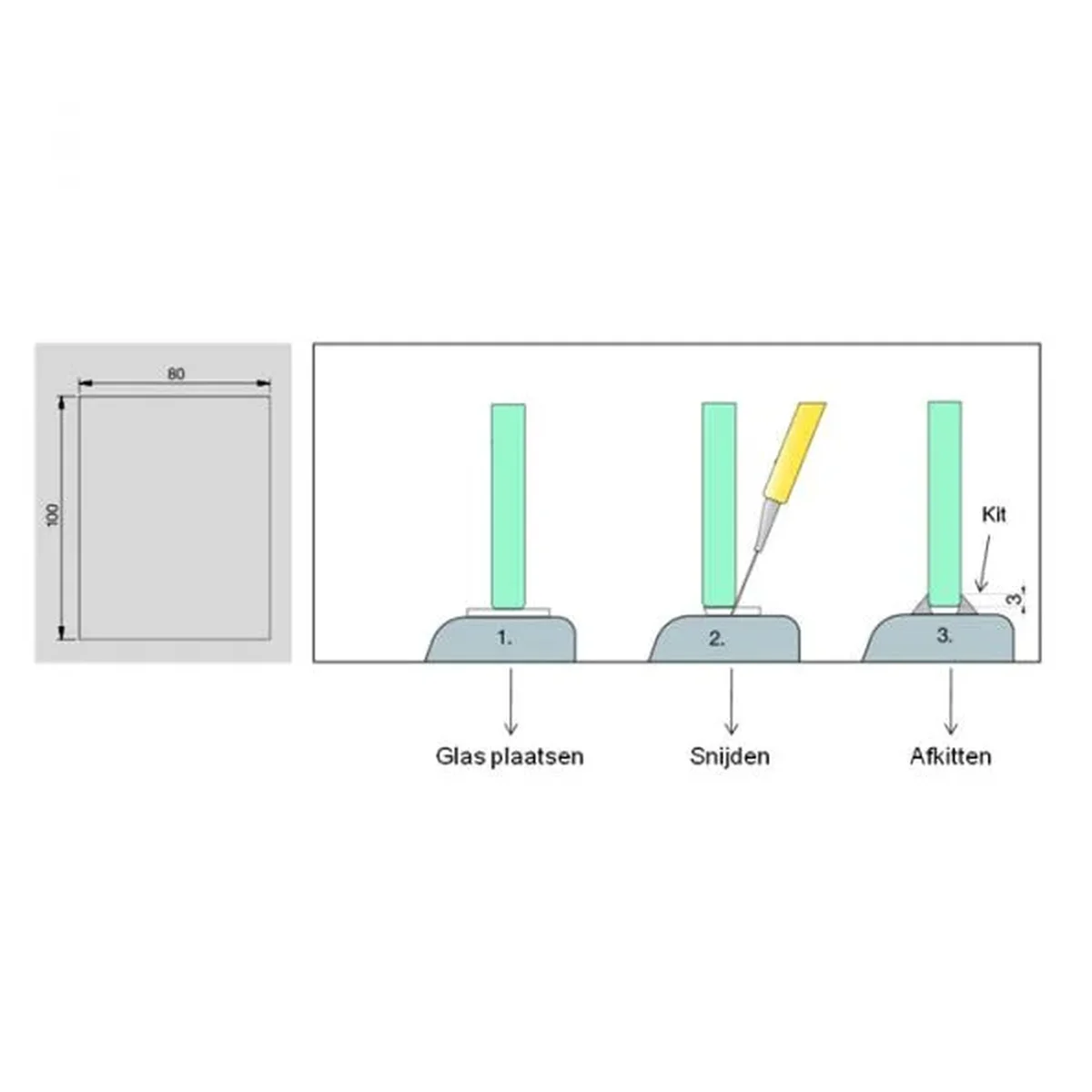 Opvulpakking PVC voor U-profiel - Afbeelding 3
