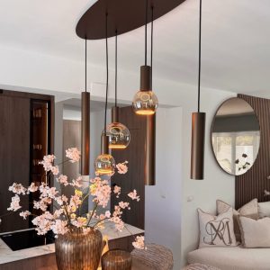 Hanglamp Riva ovaal Platinum 120 cm – 4395 + lichtbronnen