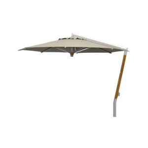 Ischia | Parasol | Teak | Zilver Aluminium