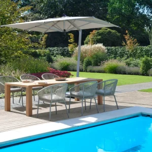 Ischia | Parasol | Zilver aluminium