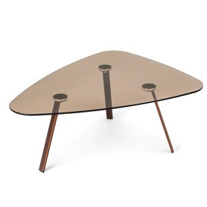 Glazen salontafel Bergamo – brons