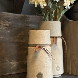Vase Basic Lather Rope Majestic Taupe M D.14 H.27