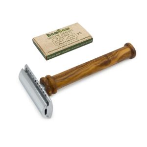 Safety Razor Scheermes (Olijfhout)