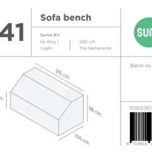 Suns | Beschermhoes voor loungebank | Grijs | S41