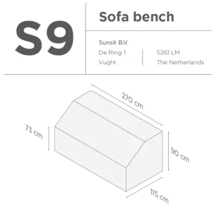 Suns | Beschermhoes voor loungebank | Grijs | S9