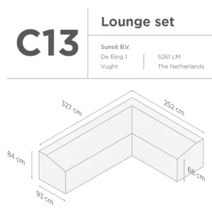 Suns | Beschermhoes voor loungeset | Grijs | C13