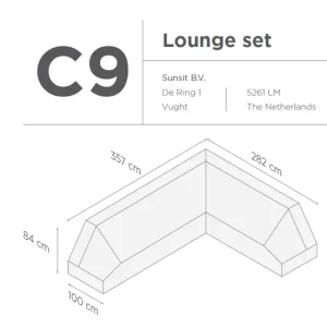 Suns |  Beschermhoes voor loungeset | Grijs | C9